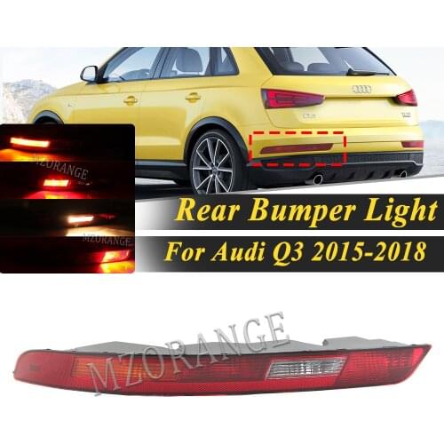 LED Rear Bumper Light For Audi Q3 2015 2016 2017 2018 Rear Bumper Reflector Tail Brake Light Stop Lamp Car Accessories