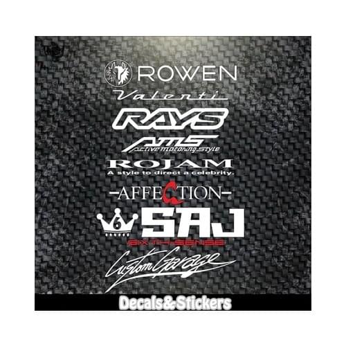 NO.L074 ROWEN RAYS AMS Letters 3M Reflective Stickers MOTO GP Glass Sticker Waterproof Decals Racing Motorcycle