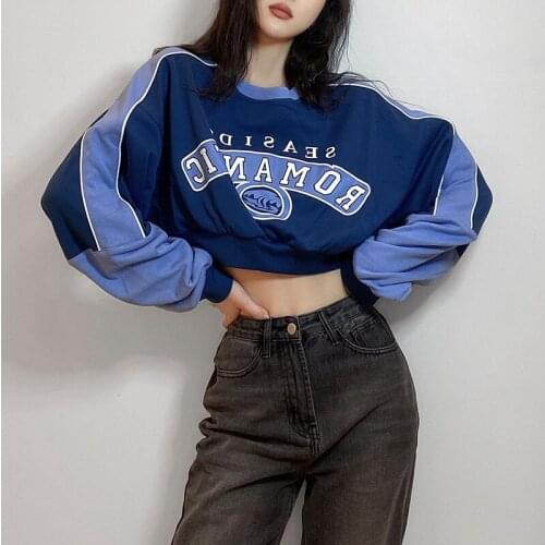 Letter Print Sweatshirt Women Female Winter Full Sleeve Tops 2021 Women O-Neck Female Loose Casual Pullover