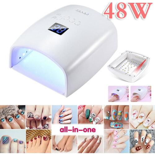 DIOZO 48W Wireless UV Nail Lamp Built-in Battery UV LED Gel Nail Dryer Cordless Manicure Pedicure UV Lamp Machine