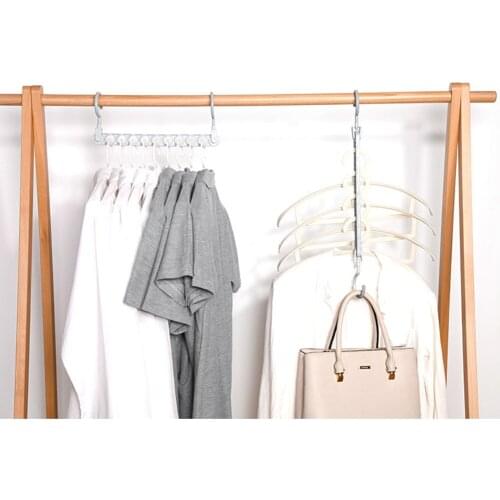 Magic Hanger Multi-Functional Plastic Closet Space Saving Hanger Clothing Wardrobe Storage Organizer Hanger