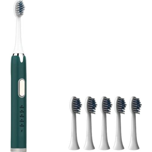 Adult Electric Toothbrush USB Rechargeable Ultra Sonic Washable Relaxing Powerful 5 Speed Electric Toothbrush