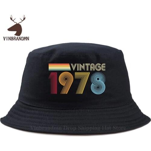 40th Birthday Gift woman cotton Baseball cap Vintage 1978 Fashion Bucket hat Aged Perfection Luxury Brand Fishing Fisherman hats