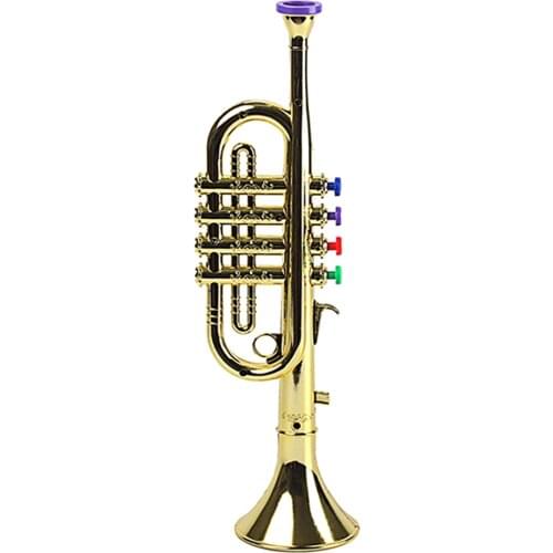 1pc Kids Trumpet Plastic for Early Developmental Music Education Toy Golden