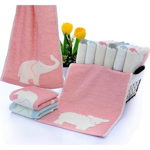 1Pcs Mini Cute Baby Face Towel Soft Breathable Cotton Baby Wash Towel Cotton Gauze Animal Printed Baby Towl Handkerchief Supply
