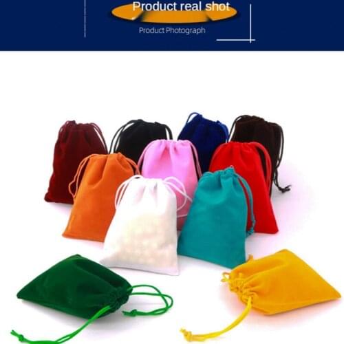 10pcs 9x12cm Drawstring Velvet Bags Jewelry Display Pouches Christmas Wedding Party Decoration Candy Chocolate Gift Packing Bags