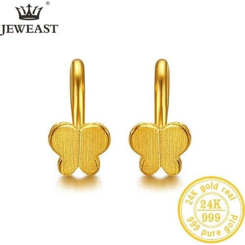 24K Pure Gold Earring Real AU 999 Solid Gold Earrings Nice Good Hollow Ball Tassel Upscale Trendy Fine Jewelry Hot Sell New 2020