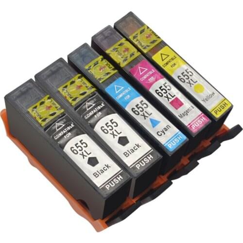5Pcs Compatible Ink Cartridge for HP 655 655XL for HP655 with chip For HP Deskjet 3525 5525 4615 4625 4525 6520 6525 6625
