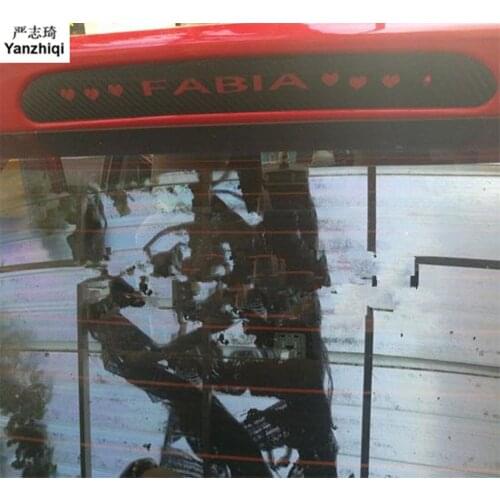 Free shipping Carbon Fiber Stickers And Decals High Mounted Stop Brake Lamp Light Car Styling for SKODA Fabia