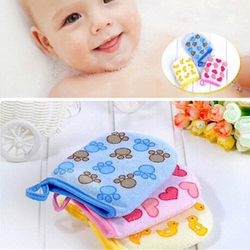 Free Shipping 2020 New 3 Styles Cartoon Design Soft Baby Bath Brush Newborn Baby Shower Glove kid necessary