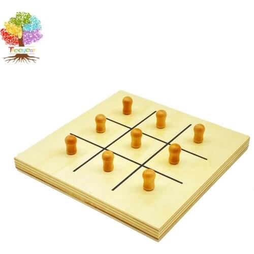 Treeyear Montessori Materials Wooden Blocks and Boards Toys Eco Friendly Wooden Manipulative Toy for Kindergarten Toddlers