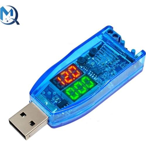 Dual LED Digital Display DC-DC DC 5V to 1.2V-24V USB Step Up Down Buck Boost Converter Power Supply Module Voltmeter Ammeter