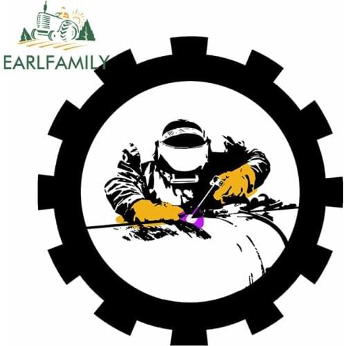 EARLFAMILY 13cm x 12.6cm For Welder Bumper Car Decal Vinyl Material Car Stickers Waterproof Personality Graffiti For JDM SUV RV