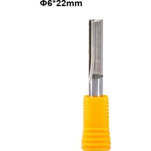 2pcs 6x25mm 2 Straight Flute Tools, Solid Carbide Milling Cutters, CNC Cutting Carving Bits on MDF, Wood, Foam, Woodworking