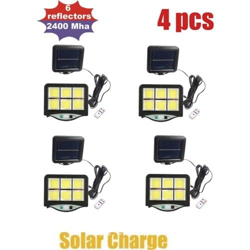 4pcs seperable Solar Outdoor Light Built in Battery Motion Sensor 120 Led Powered Sunlight Waterproof Street Garden solar Lamp i