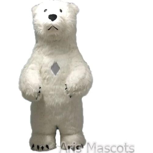 Giant Inflatable Bear Mascot Costume Plush Fursuit Huge Blow Up Suit Adults Full Body Fancy Dress for Carnival Parades