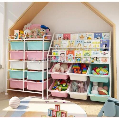 Childrens Bookshelf, Toy Storage And Sorting, Childrens Baby Picture Books, Landing Multi-layer Storage Cabinets, Simple Racks