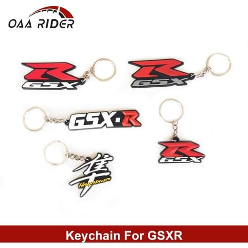 For Suzuki GSX-R GSXR750 GSXR1000 GSXR 600 GSX1300R Motorcycle Keychain Ring 3D Rubber Motorbike Key Ring Key Chain Car Racing