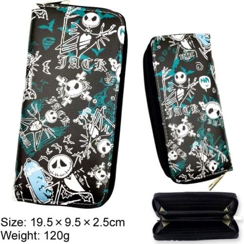 Nightmare Before Christmas Jack And Sally Long Wather Cartoon Zipper Coin Purse Gift