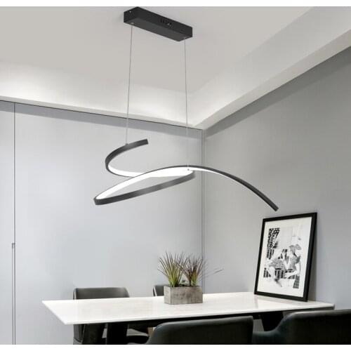 Matte Black/White Modern Led Pendant Lights For Dining Room Kitchen Room Bar Pendant lamp Lighting Fixtures AC110V 220V