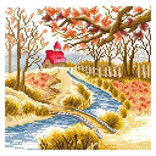 Embroidery Package Cross Stitch Kits Unopen New Luxurious Its Autumn DIY Handicraft Embroidery Kit Free shipping