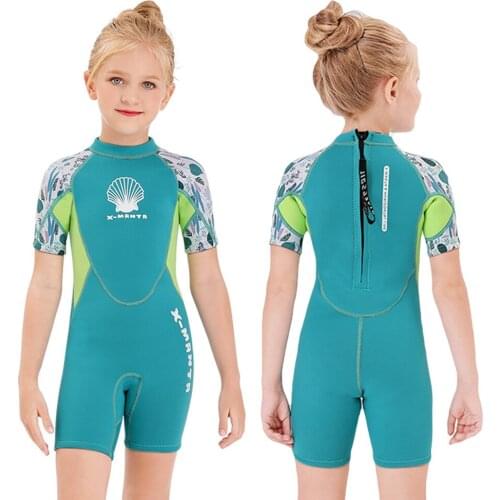 Girls Wetsuit 2.5MM Neoprene Surf Swimming Children Rash Guard Windsurf Kitesurf Kids Scuba Diving Clothes Swimsuit Bathing Suit