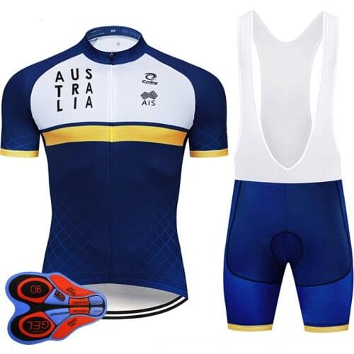 2022 New i2022 Pro Team Australia Cycling Jersey 9D Bib Set MTB Uniform Bicycle Clothing Quick Dry Bike Clothes Wear Ropa ciclis