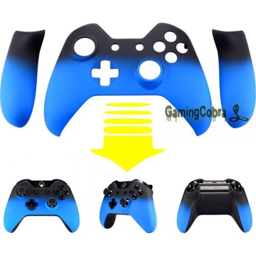 EXtremeRate Shadow Light Blue Custom Front Housing Shell Case Panel for Xbox One Controller