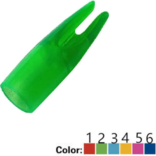 50 Pcs 6 Color Archery Plastic Arrow Nock Internal For Shaft OD 8.0mm For DIY Customized Arrow Archery Shooting Accessories