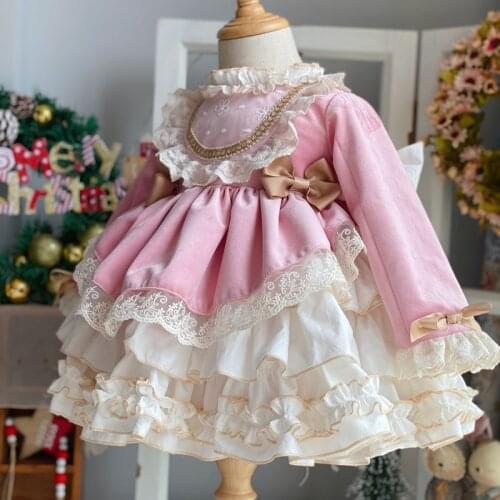 Baby Girl Dress Kids Clothes Girls Ball Gown Lolita Dress Evening Dresses Teens Velvet Birthday Party Princess Dress Vestidos