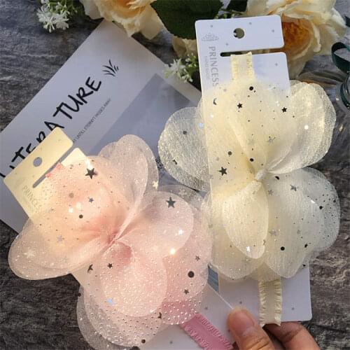 Wecute Pink Butterfly Fairy Hair Band Newborn Baby Girl Headband Infant Toddler Photography Props Birthdays Gift for Kids