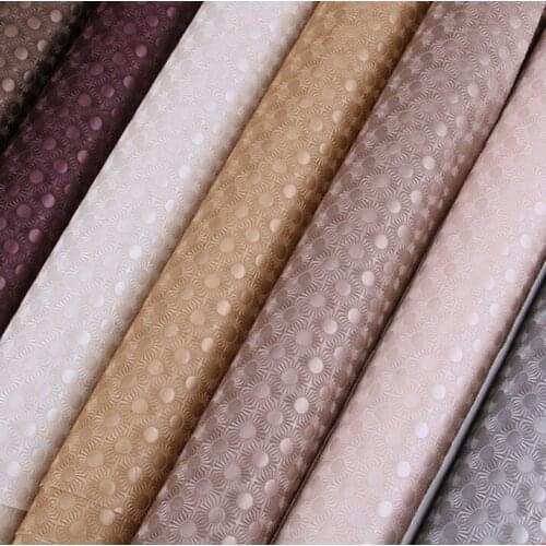 10 meters roll new fashoin circle embossed PVC leather hotel bed background wall decorative leather fabric wholesale