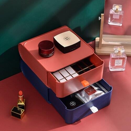 Casket For Jewelry Organizer Multi-layer Desk Finishing Cabinet Dormitory Storage Rack Drawer Type Desktop Kitchen Desk Organize