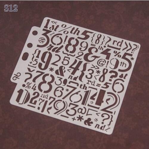 Number Layering Stencils graffiti hand copied board hollowed out photo album graphic spray painting tool