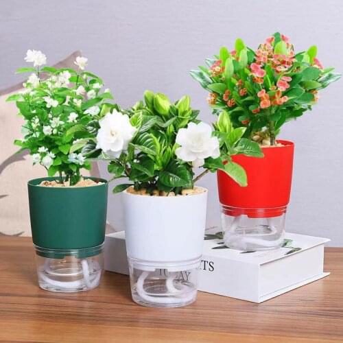 Irrigation Water Storage Vase Automatic Absorbing Flower Pot Lazy Watering Bonsai Hydroponic Potted Home Decor