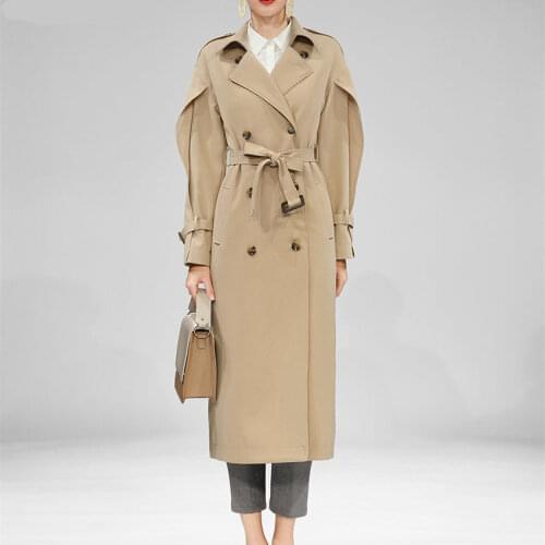 ZAHRHEONS Women's Long Trench Coats