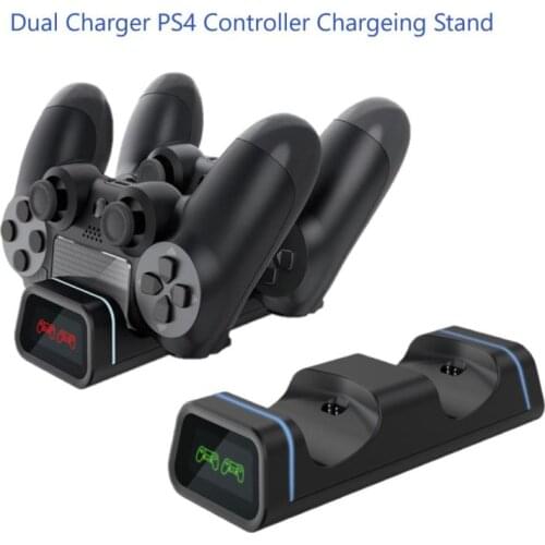 Controller Charger Dock LED Dual USB PS4 Charging Stand Station Cradle For Sony Playstation 4 PS4 / PS4 Pro /PS4 Slim Controller