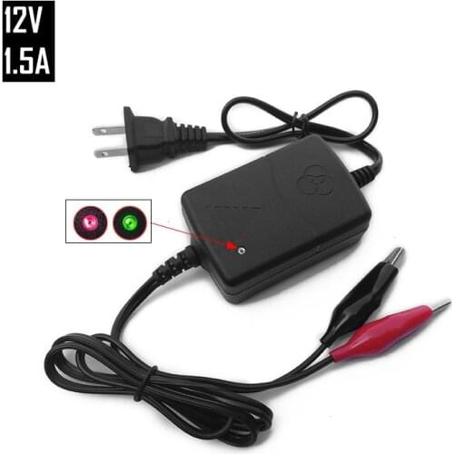12V 1.5A Motorcycle Charger Smart Motor Auto Fast Power Charge Adapter Rechargeable AGM Lead Acid Storage Battery Charger 12V
