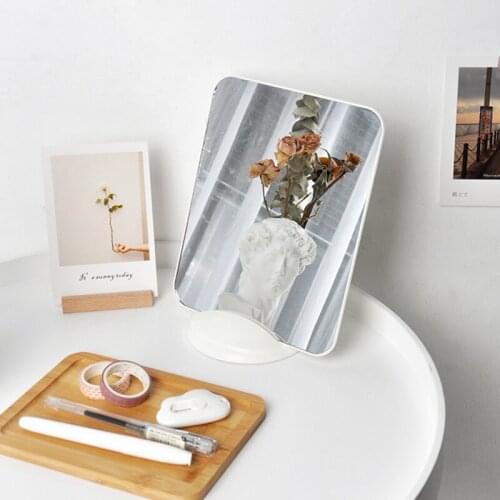 Vertical And Horizontal Mirror INS Style зеркало espejo Student Portable Dormitory Home Decor Desktop Make-up Mirror Female