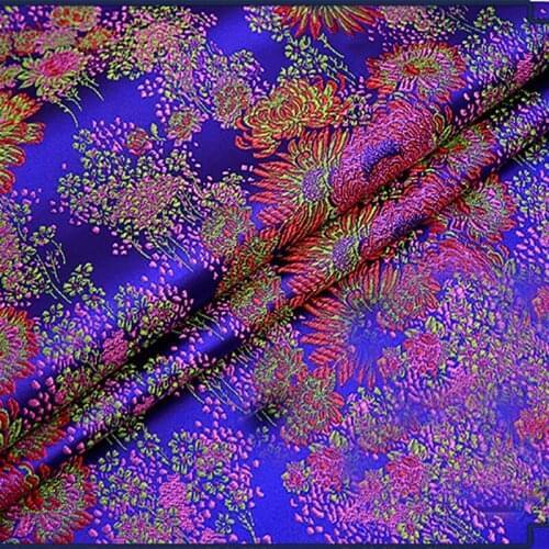 HLQON 114x100cm High quality Metallic Jacquard Brocade Fabric, jacquard yarn dyed fabric for dress, clothing,bedding,bag,curtain