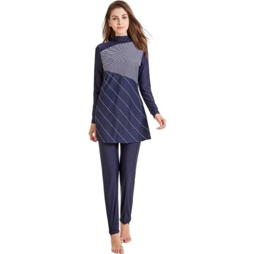 Womens' Muslim Islamic Swimsuit 2 Pieces Full Cover Hijab Burkini Swimwear