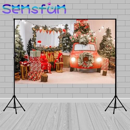 Winter Photocall Christmas Backdrop Car Interior Baby Birthday Photography Background For Photo Studio Photophone