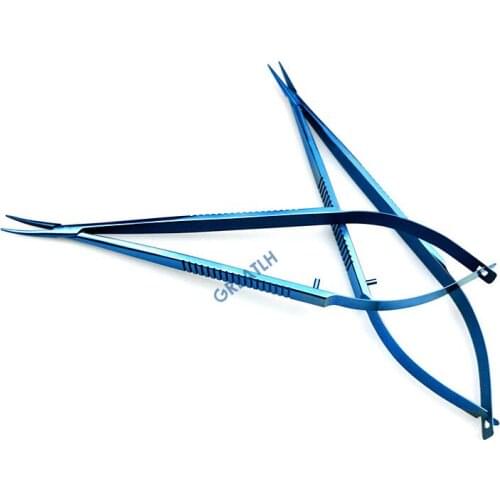 14cm Titanium Ophthalmic Needle Holder with Lock Forceps Veterinary Ophthalmic Tweezers Eye Instrument