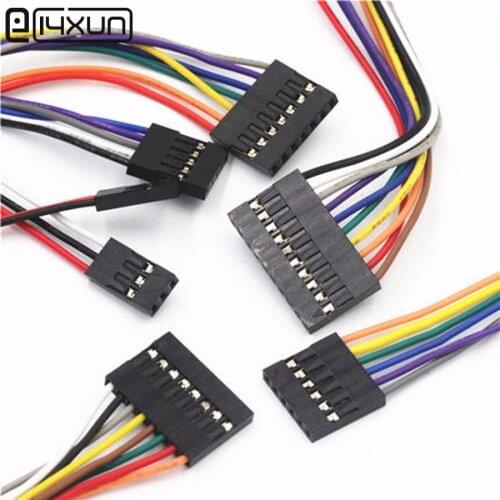 2PCS/LOT 2P 3P 5P 6P 7P 8P 9P 10P Pin Female To Female Connector with 20cm Dupont Cable Wire 2.54MM Pitch Jumper Line