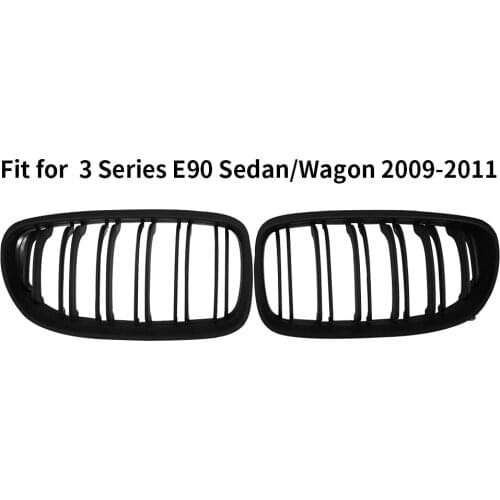 A Pair Auto Front Bumper Kidney Grille + 51137201969 51137201970 For BMW 3 Series E90 E91 M3 2005 2006 2007 2008