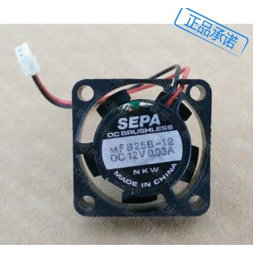 USED SEPA 2.5CM miniature micro 2507 12V 0.03A MFB25B-12 2lines cooling fan