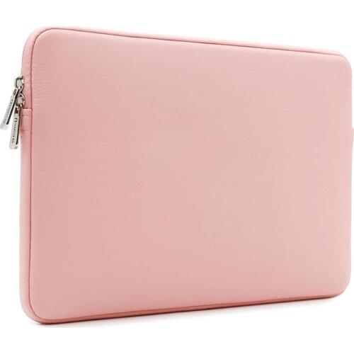 RAINYEAR Laptop Sleeve Soft PU Leather Case Waterproof Cover for 11 13 15 inch MacBook Air Chromebook Notebook Ultrabook(Pink)