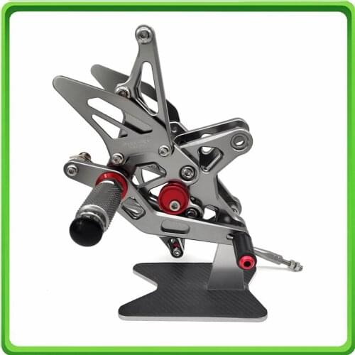 CNC Adjustable Rearsets rear set sets footrest foot pegs pedal For Kawasaki Ninja ZX6R ZX 6R ZX-6R 2009 2010 2011 2012 Gray