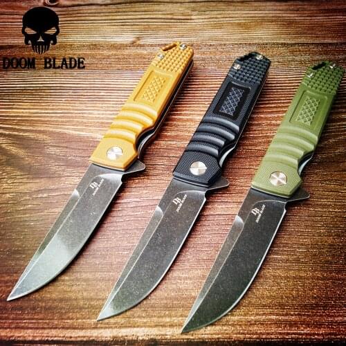 D2 High-quality Folding Knife, Ball Bearing Quick Opening Knife, Outdoor Hunting Pocket Knife, Forest Travel Life-saving Tool