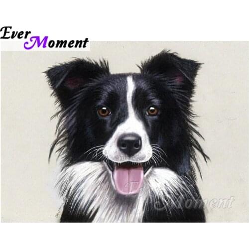 Ever Moment Diamond Embroidery Black Dog Diamond Mosaic Full Square Drills Artwork Home Decoration Diamond Painting ASF1216